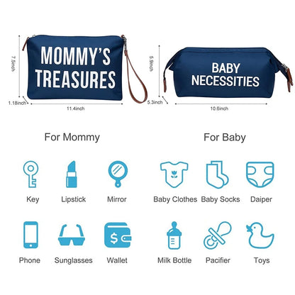 Portable Travel Mommy Bag - Large-Capacity Maternity Diaper Bag with Milk Bottle Insulation