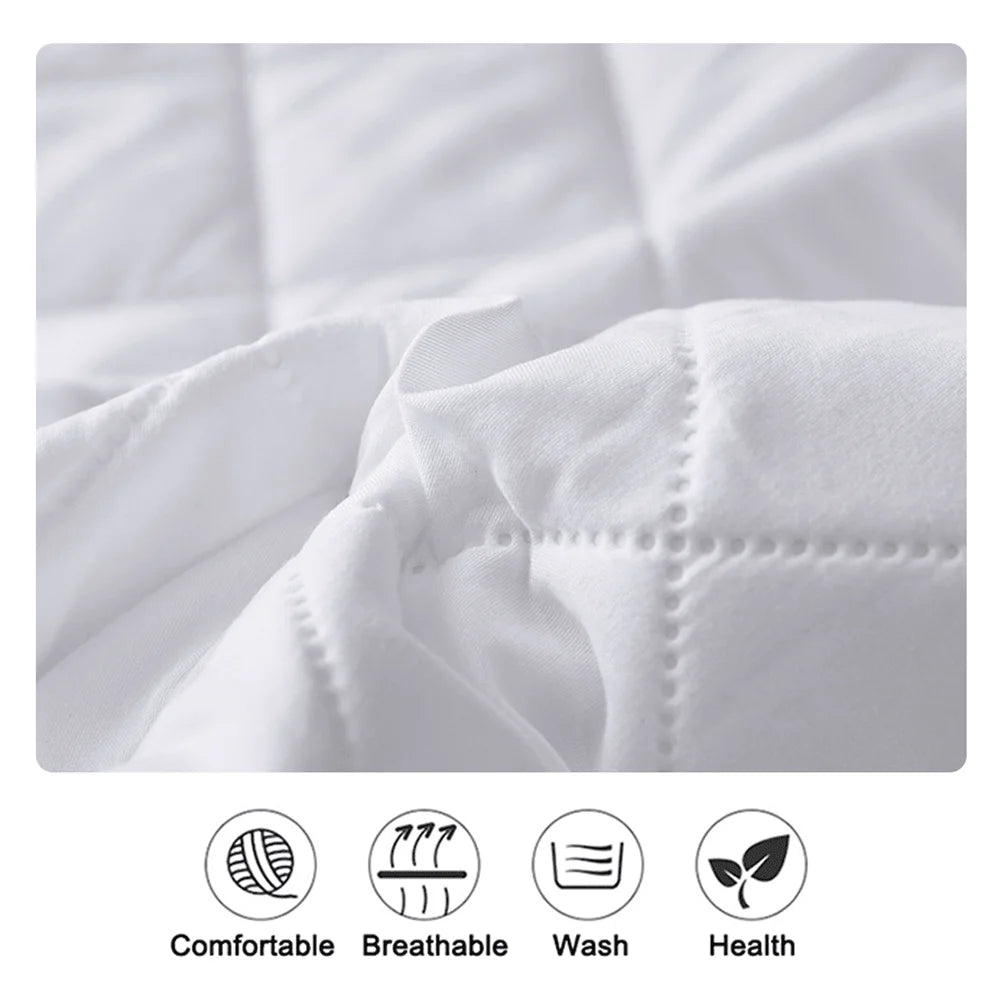 Waterproof Fitted Mattress Cover - Single/Double, Anti-Dust Mite Protector