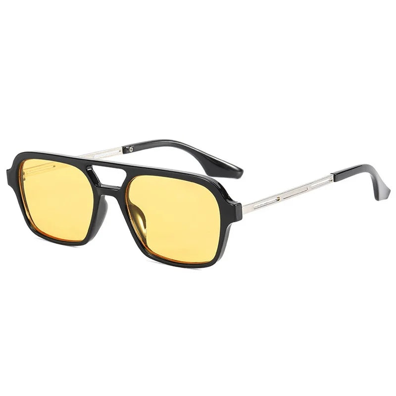 SHOPAHOLIC square sunglasses for women with UV400 mirror lenses and anti-reflective coating, featuring a durable plastic frame.