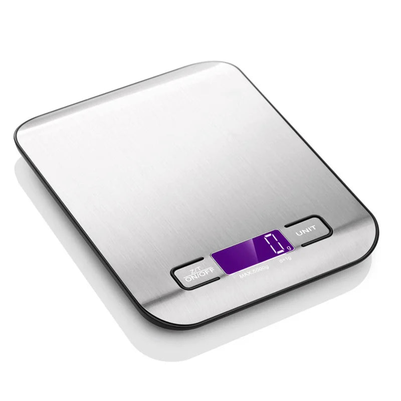 LETIITTGOO Digital Kitchen Scale 5kg/10kg Stainless Steel USB Charge