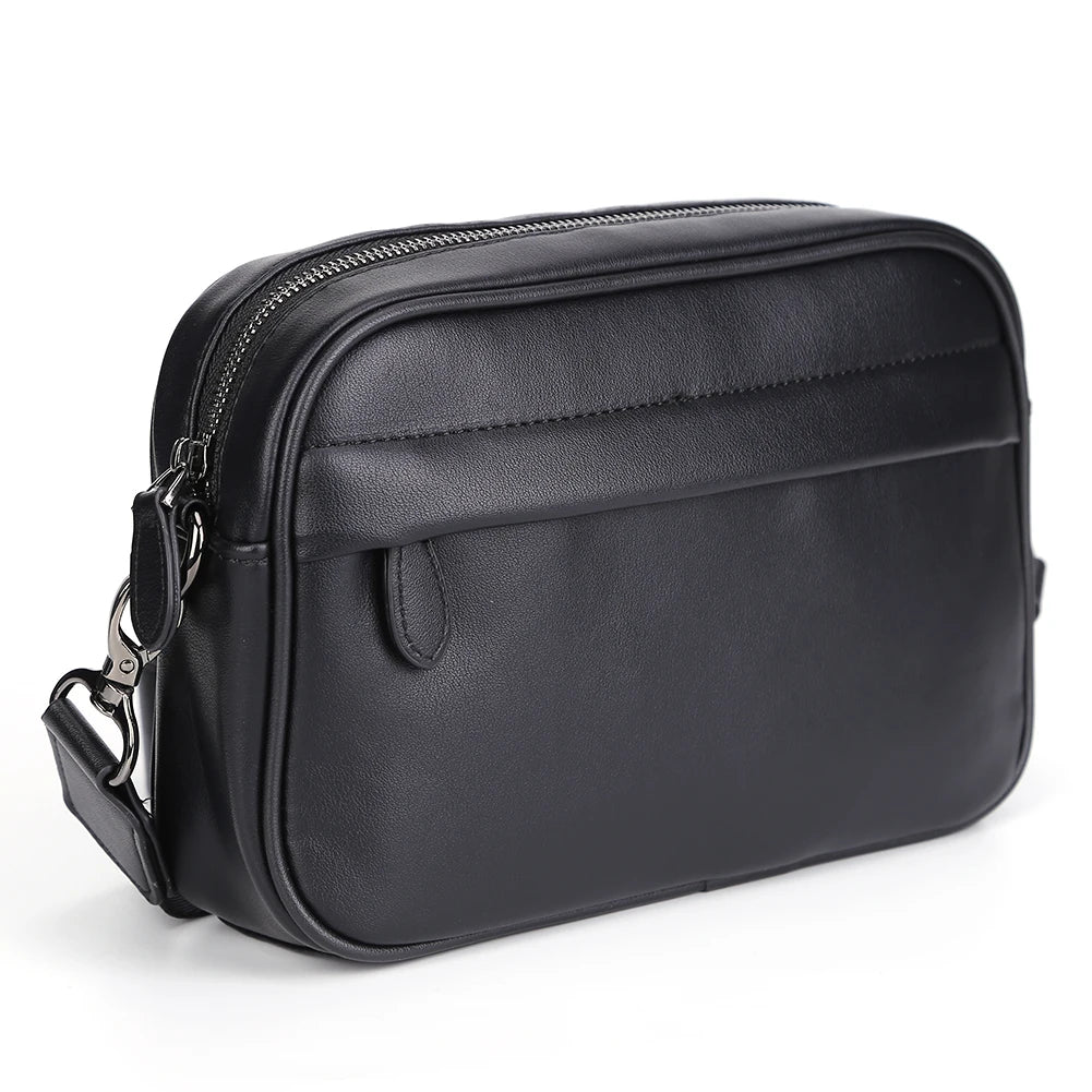 VKTECH Casual Business Shoulder Bag made from soft PU leather, perfect for daily use.