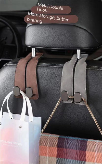 Double Hook Car Seat Holder - Car Bag Hook for Rear Seat