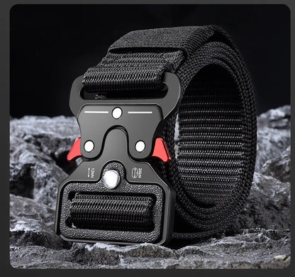 JIFANPAUL Men's Army Tactical Belt - Multi-Function Combat Survival Canvas