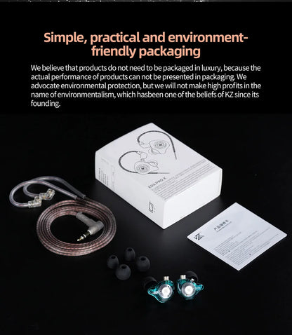 KZ EDX PRO X IEM Earphones with HiFi Audio, Deep Bass, and Noise Cancellation