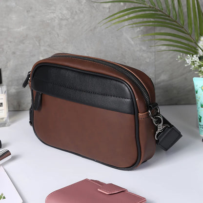 VKTECH Casual Business Shoulder Bag made from soft PU leather, perfect for daily use.