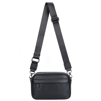 MOJOYCE Men’s Casual Business Shoulder Messenger Bag made from soft PU leather, perfect for daily use.