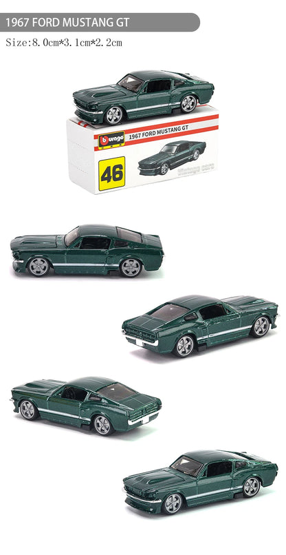 Bburago 1967 Ford Mustang GT Car Model – Collectible Toy for Boys