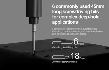 Xiaomi Mijia Electric Precision Screwdriver Kit with 24 Magnetic Bits