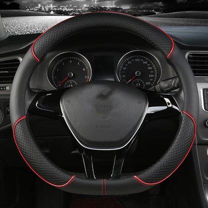 Microfiber Leather Car Steering Wheel Cover