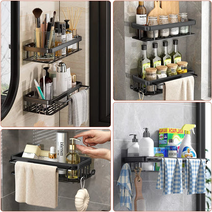 Aluminum Bathroom Shelf and Kitchen Organizer