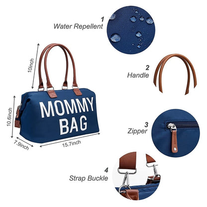 Portable Travel Mommy Bag - Large-Capacity Maternity Diaper Bag with Milk Bottle Insulation