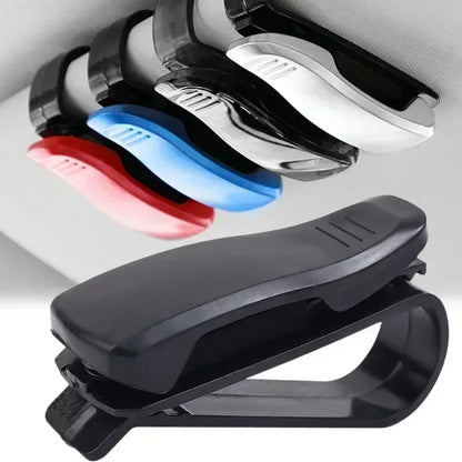 Universal Car Sun Visor Glasses Box - Multifunctional Clip with Card & Ticket Holder