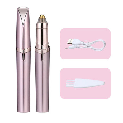 Women's Electric Eyebrow Trimmer - Painless Facial Hair Remover & Shaper