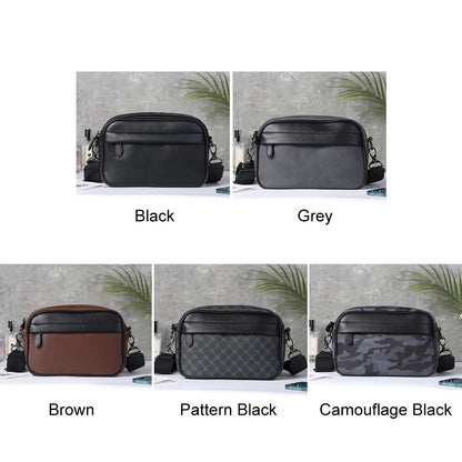 VKTECH Casual Business Shoulder Bag made from soft PU leather, perfect for daily use.