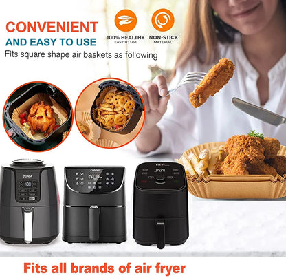 Large Air Fryer Disposable Paper Liner - Non-stick Parchment Baking Paper