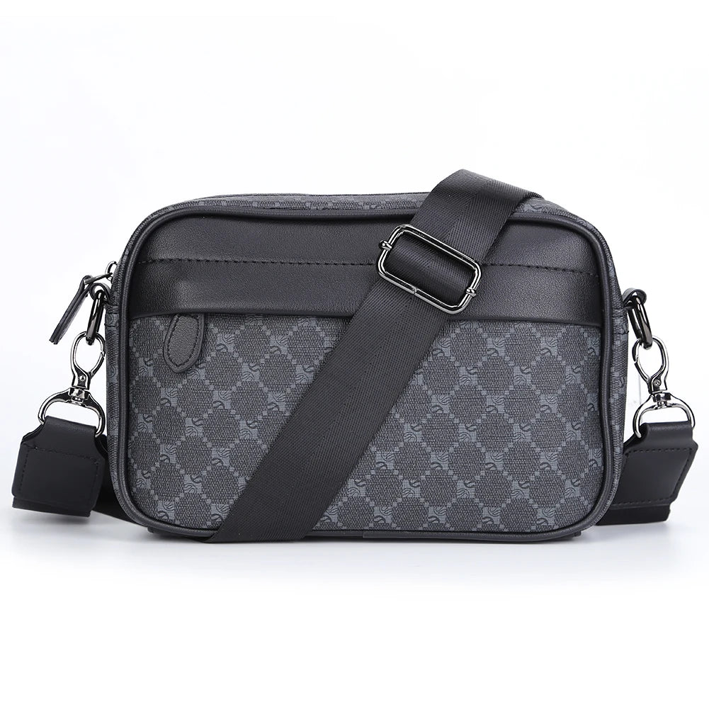 VKTECH Casual Business Shoulder Bag made from soft PU leather, perfect for daily use.