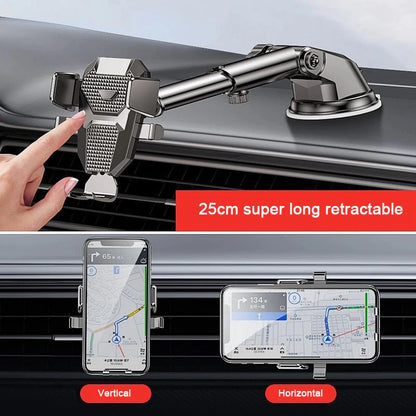 Universal 360° Car Phone Holder - Adjustable Dashboard and Windshield Mount