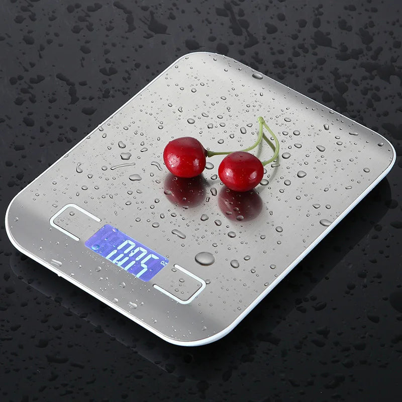 LETIITTGO digital kitchen scale with stainless steel panel and LCD display