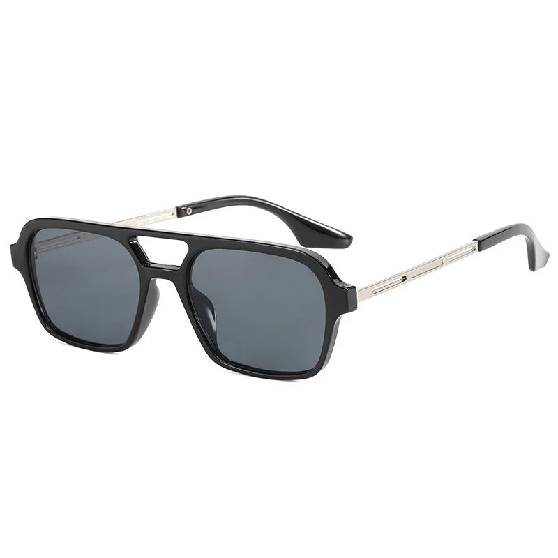 SHOPAHOLIC square sunglasses for women with UV400 mirror lenses and anti-reflective coating, featuring a durable plastic frame.