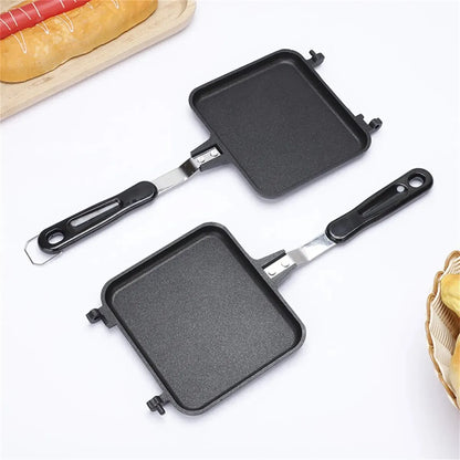 Double Sided Non-stick Frying Pan Sandwich Maker with Handle