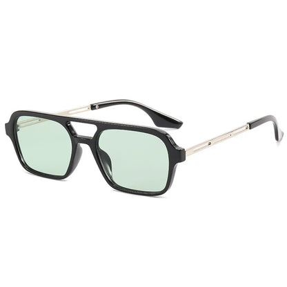 SHOPAHOLIC square sunglasses for women with UV400 mirror lenses and anti-reflective coating, featuring a durable plastic frame.