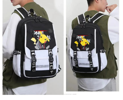 Pikachu PKQ Lightweight School Bag for Kids - Trendy Anime Kawaii Backpack by MINISO