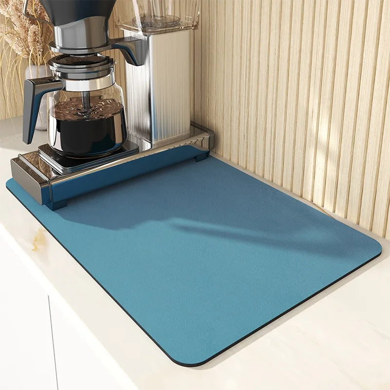 Large Absorbent Kitchen Mat | Quick Dry Dish Drying Pad