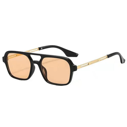 SHOPAHOLIC square sunglasses for women with UV400 mirror lenses and anti-reflective coating, featuring a durable plastic frame.