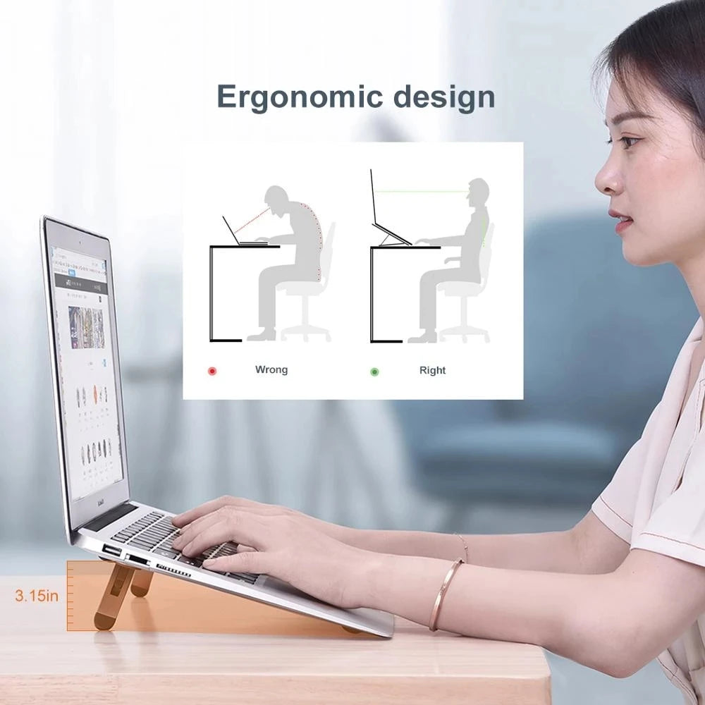 Universal Foldable Laptop Riser Stand for MacBook, Lenovo, Samsung, and More