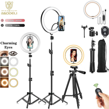  LED Selfie Ring Light with Tripod & Phone Stand