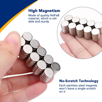 Super Strong Neodymium Disc Magnets for Fridge, DIY, and Crafts