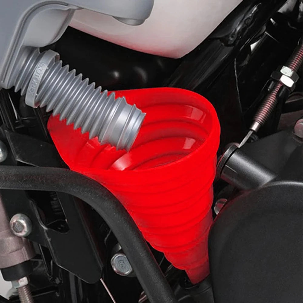 Universal Foldable Silicone Engine Funnel for Car Fluid Changes