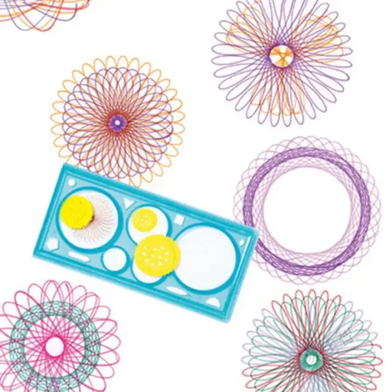 Kids Geometry Spirograph Drawing Stencils Set - Educational Art & Craft Toy