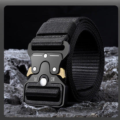 JIFANPAUL Men's Army Tactical Belt - Multi-Function Combat Survival Canvas