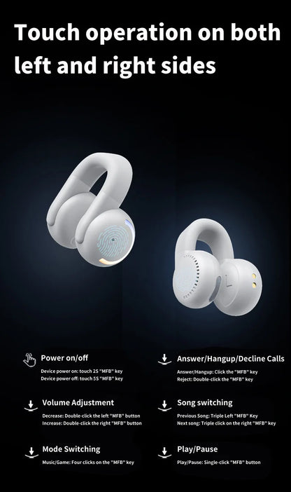 Xiaomi Mijia B5 OWS Clip-on Wireless Bluetooth Headphones - Low Latency, ENC, Long Battery Life