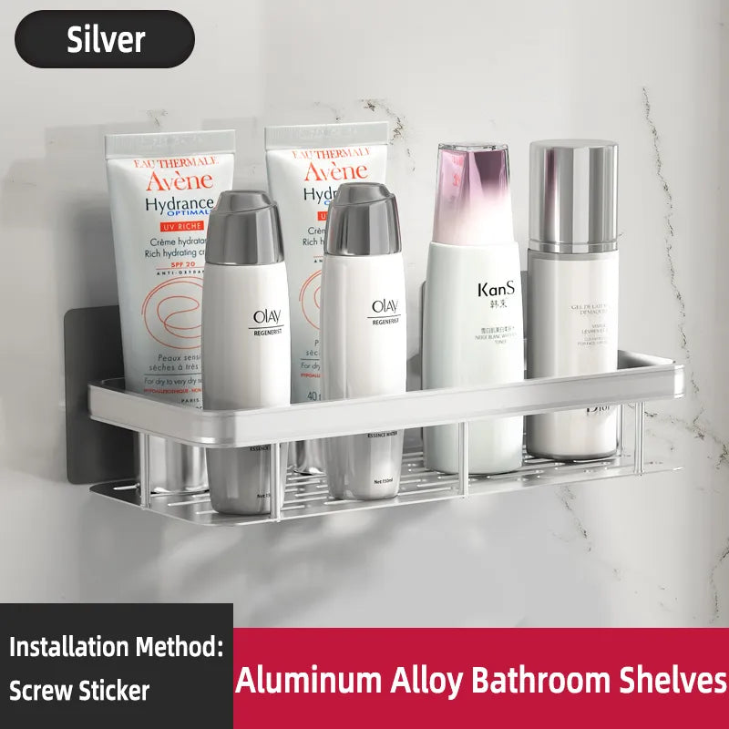 Aluminum Bathroom Shelf and Kitchen Organizer