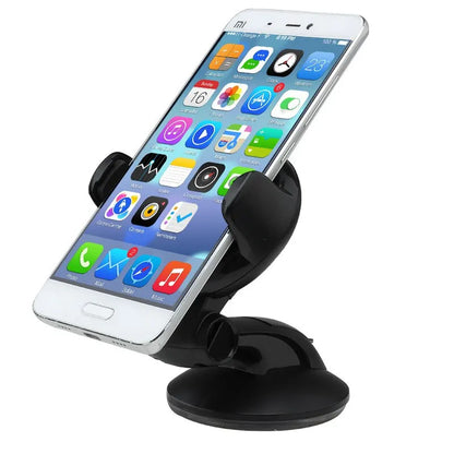 Universal Car Phone Holder with Silicone Suction Cup – 360° Adjustable Mount