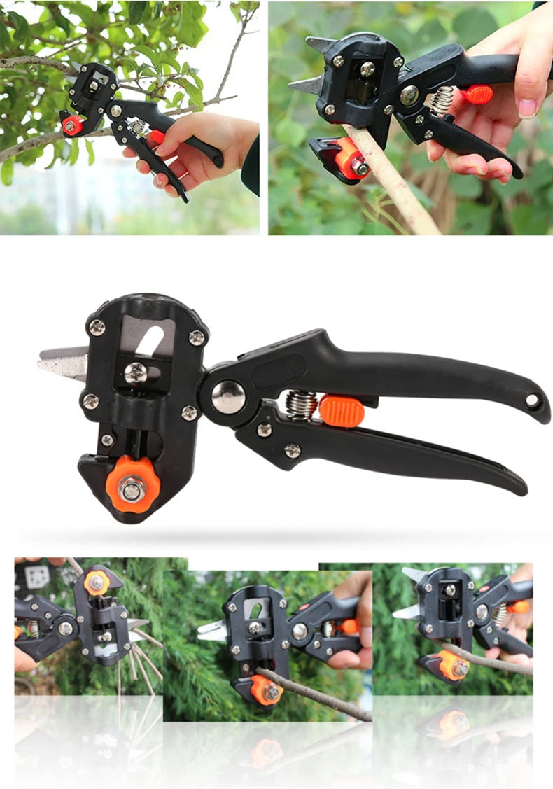 Grafting Shears Scissor for Fruit Trees - Multi-function Bud Cutter, Stainless Steel Blade, Garden Tool