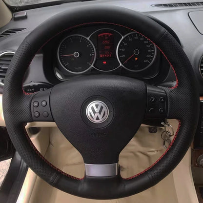 DTYEYE Artificial Leather Car Steering Wheel Cover for Volkswagen Golf 5 Mk5 Passat B6 Tiguan