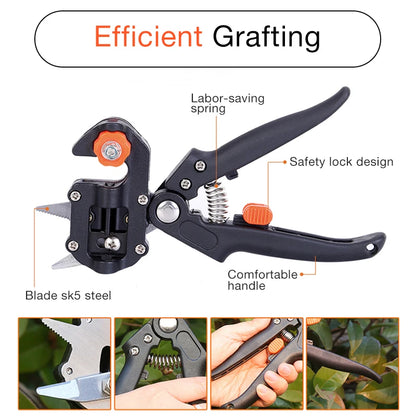 Grafting Shears Scissor for Fruit Trees - Multi-function Bud Cutter, Stainless Steel Blade, Garden Tool