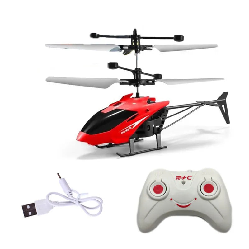 Mini RC Drone Helicopter with remote control, USB charging, and fall-resistant design. Ideal for indoor and outdoor play.