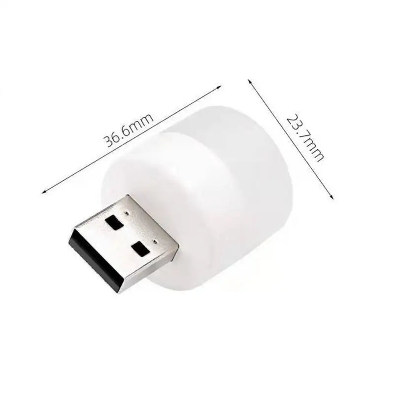 USB LED plug lamp, 1W night light providing warm white illumination. Available individually or in packs of 10, perfect for reading and portable lighting