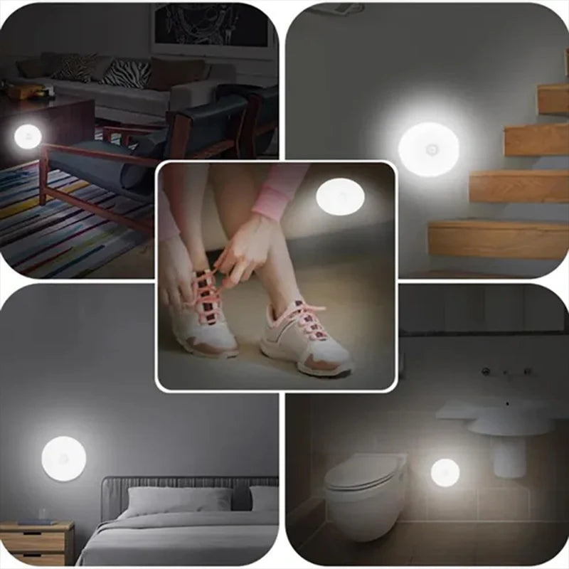 Super-Cheese PIR Motion Sensor LED Night Light USB Rechargeable Heart-Shaped Lamp