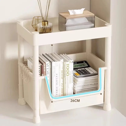 Portable Trolley Bookshelf | Kitchen Storage Rack