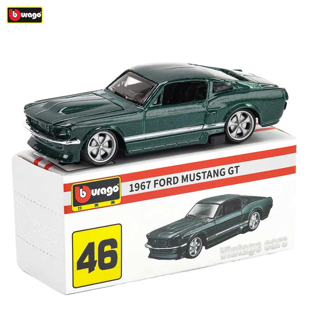 Bburago 1967 FORD MUSTANG GT Diecast Scale Car Model – Collectible Toy for Boys