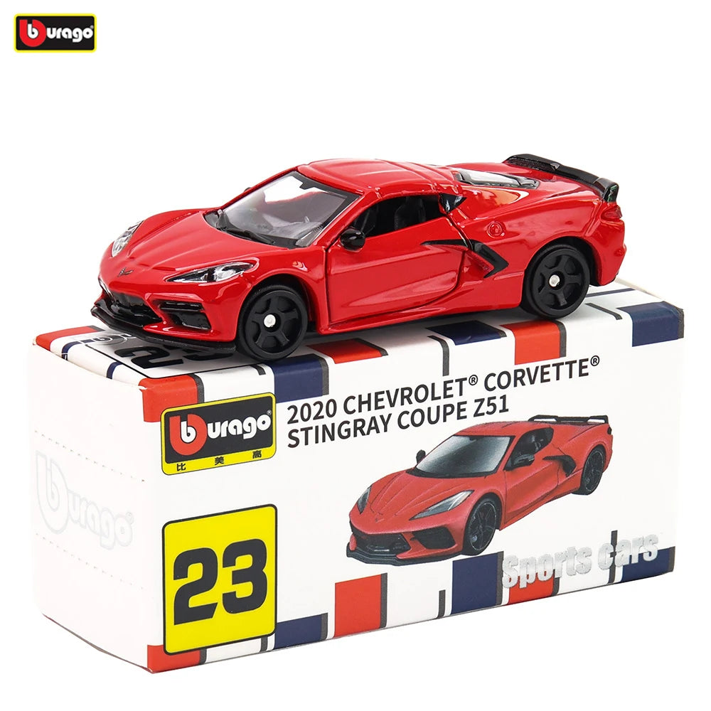 Bburago 2020 Chevrolet Corvette Stingray Coupe Z51 Car Model – Collectible Toy for Boys