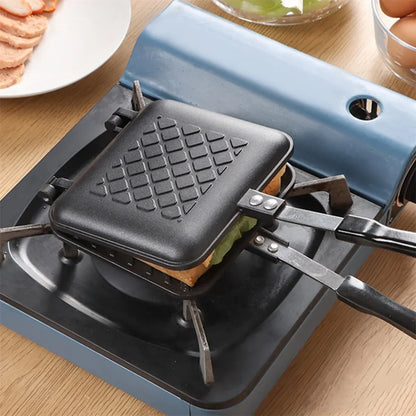 Double Sided Non-stick Frying Pan Sandwich Maker with Handle