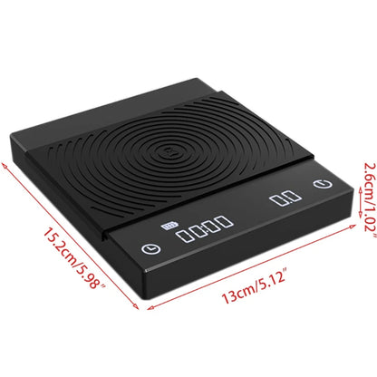 TIMEMORE Black Mirror Basic+ Digital Coffee and Kitchen Scale, 0.1g/2kg Precision, Auto Timer