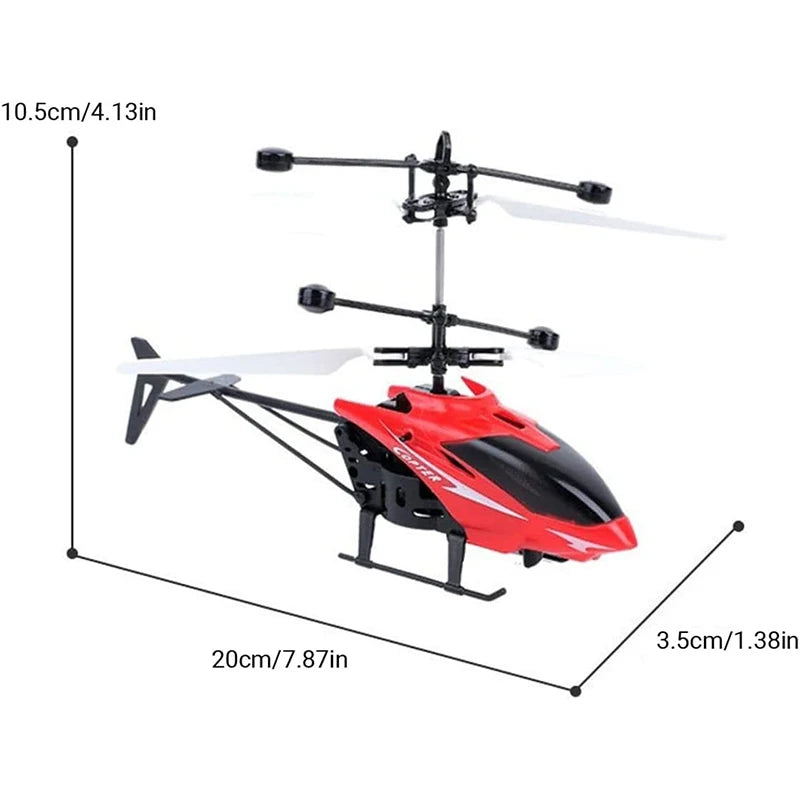 Rechargeable Mini RC Drone Helicopter with Remote Control and Safe Fall-Resistant Design