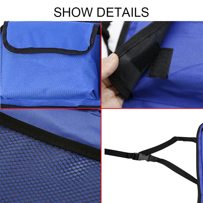 High Capacity Car Trunk Organizer with Adjustable Backseat Storage Bag and Net